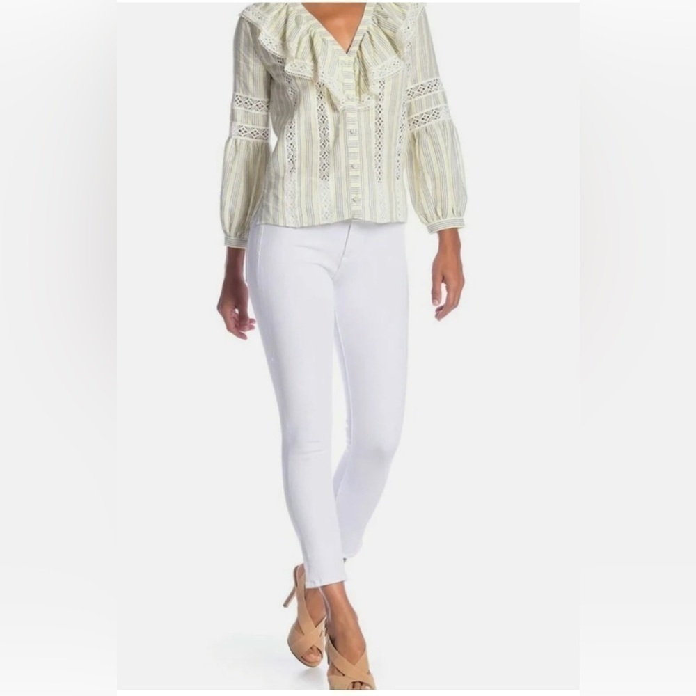 Veronica Beard white Kate 20 inch Cropped skinny jeans size 26